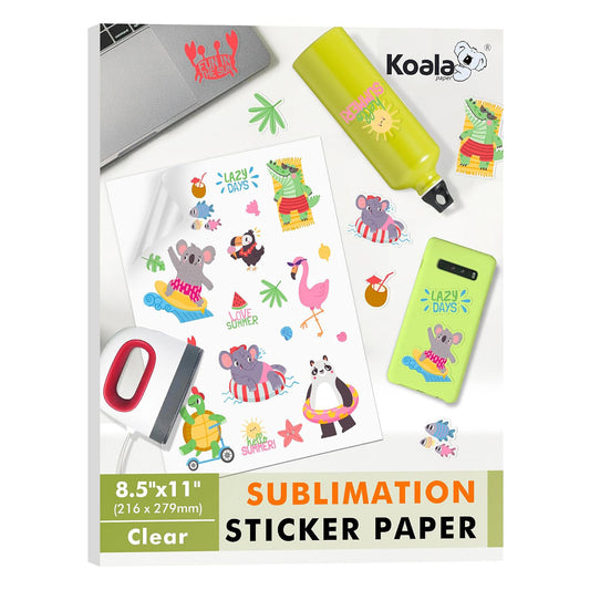 Koala Clear Self Adhesive Laminating Sheets for Stickers, Photos - 5 S –  koalagp