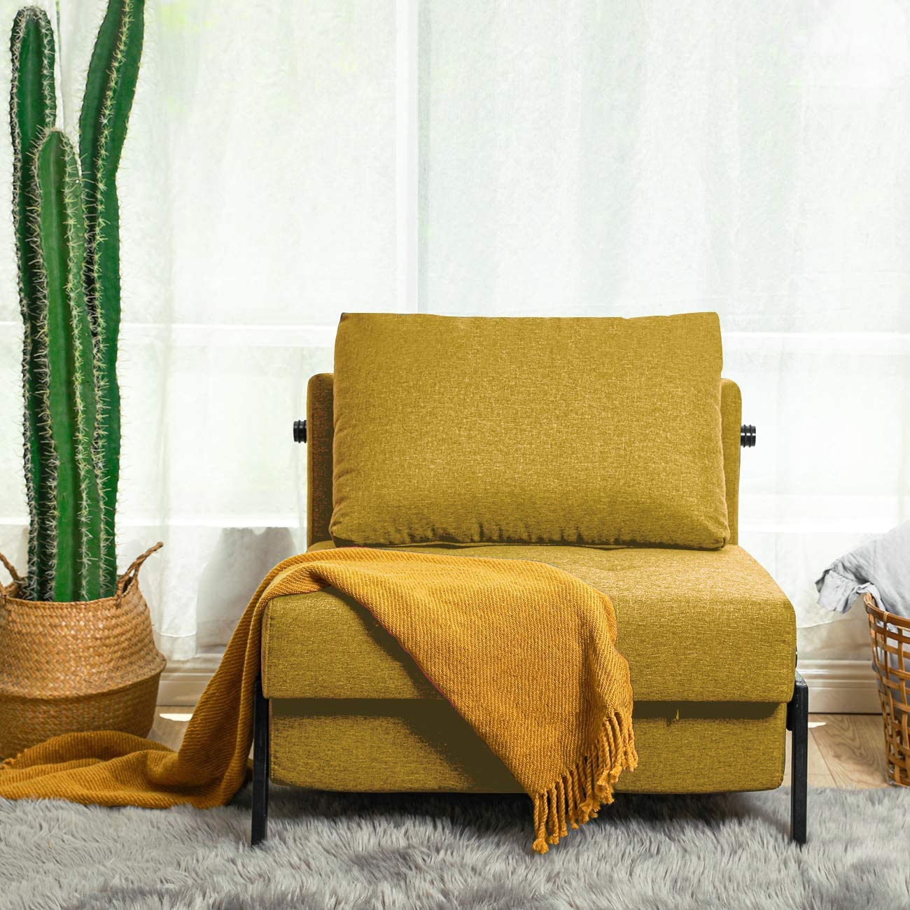 mustard chair bed