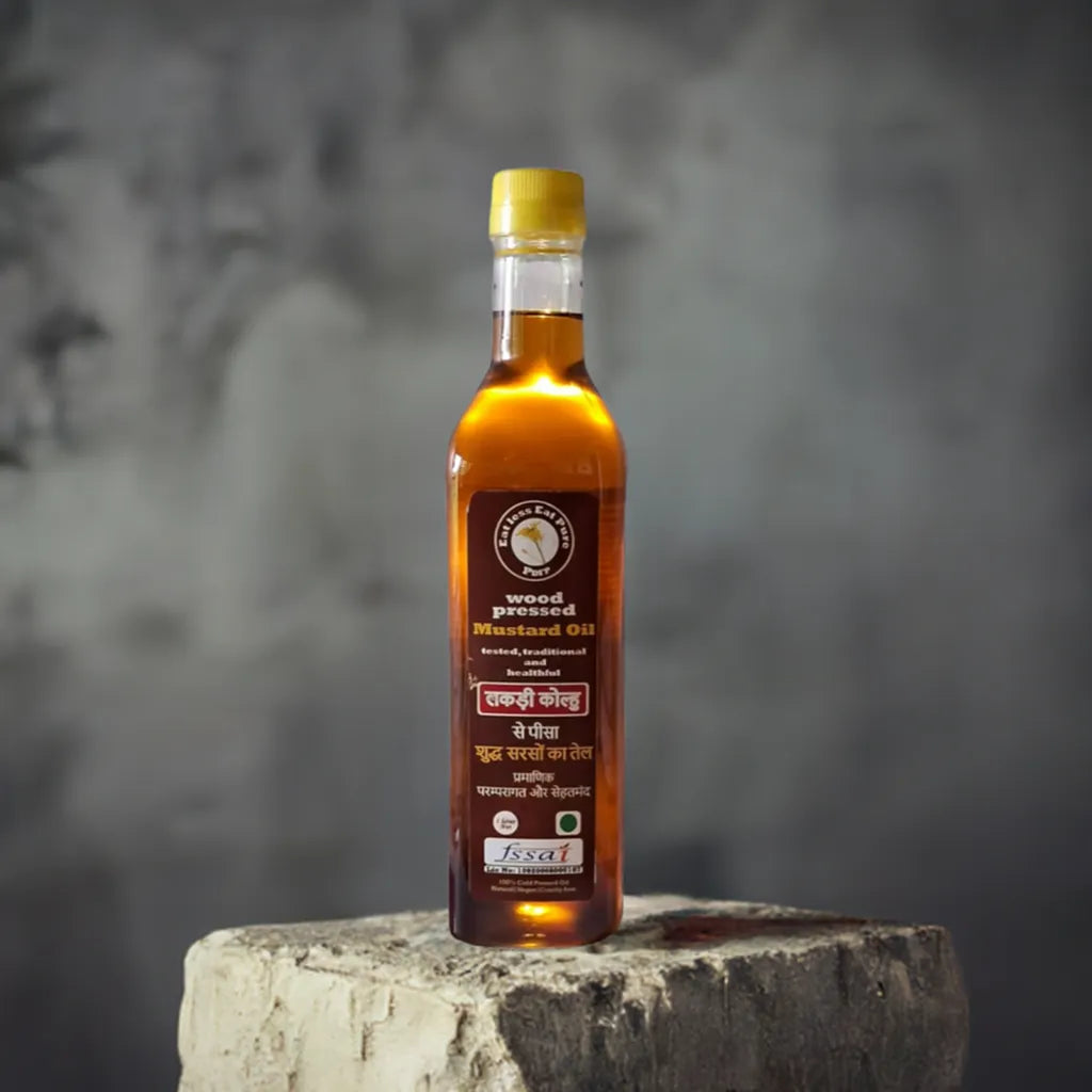 Wood Pressed Black Mustard Oil - 1000mL