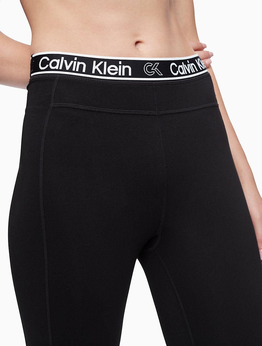 - Women Performance High Calvin Embossed Icon Klein Leggings Waist