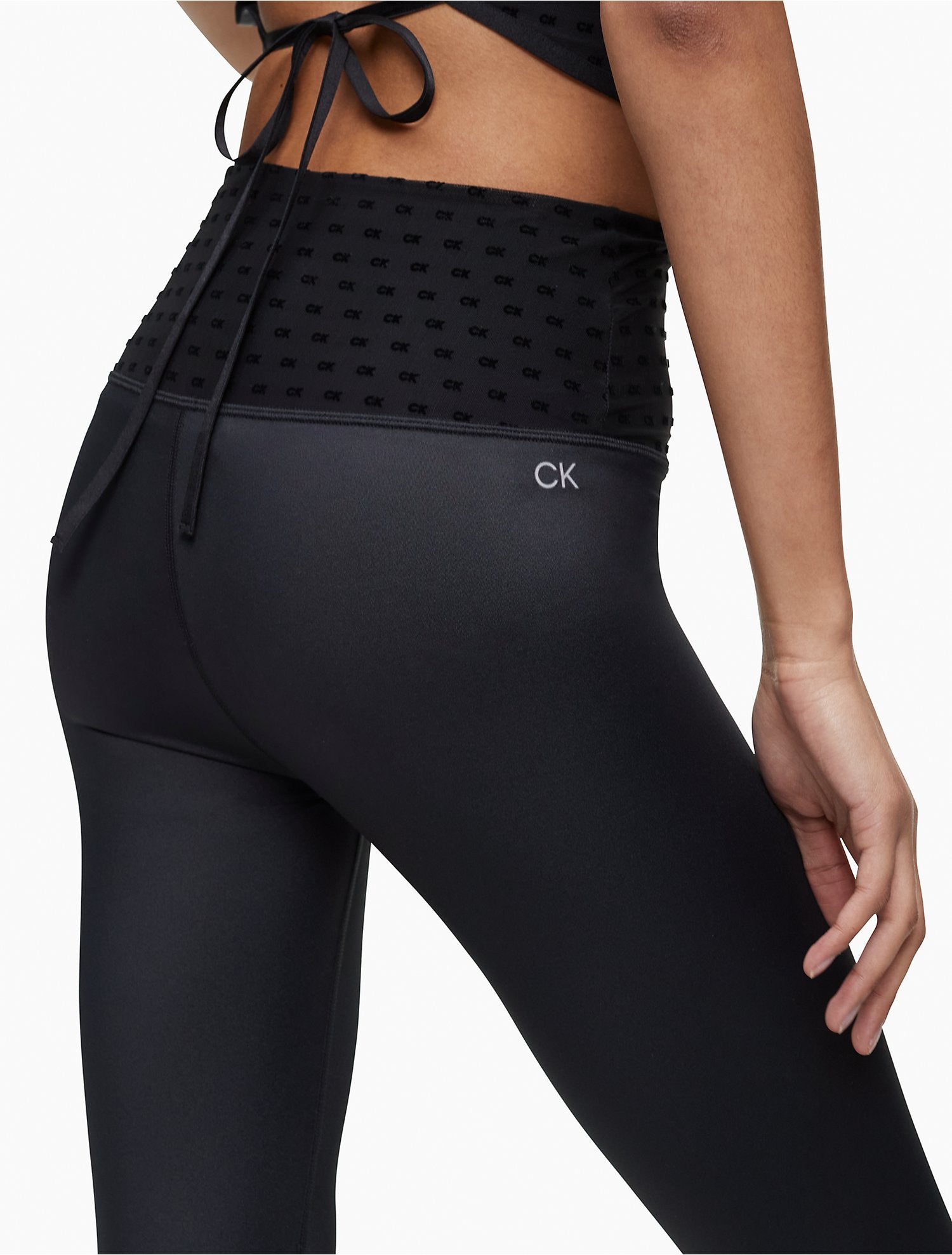 Calvin Klein Jumbo Logo Color Block High Waist Full Length Leggings In  Black/secret-multi | ModeSens