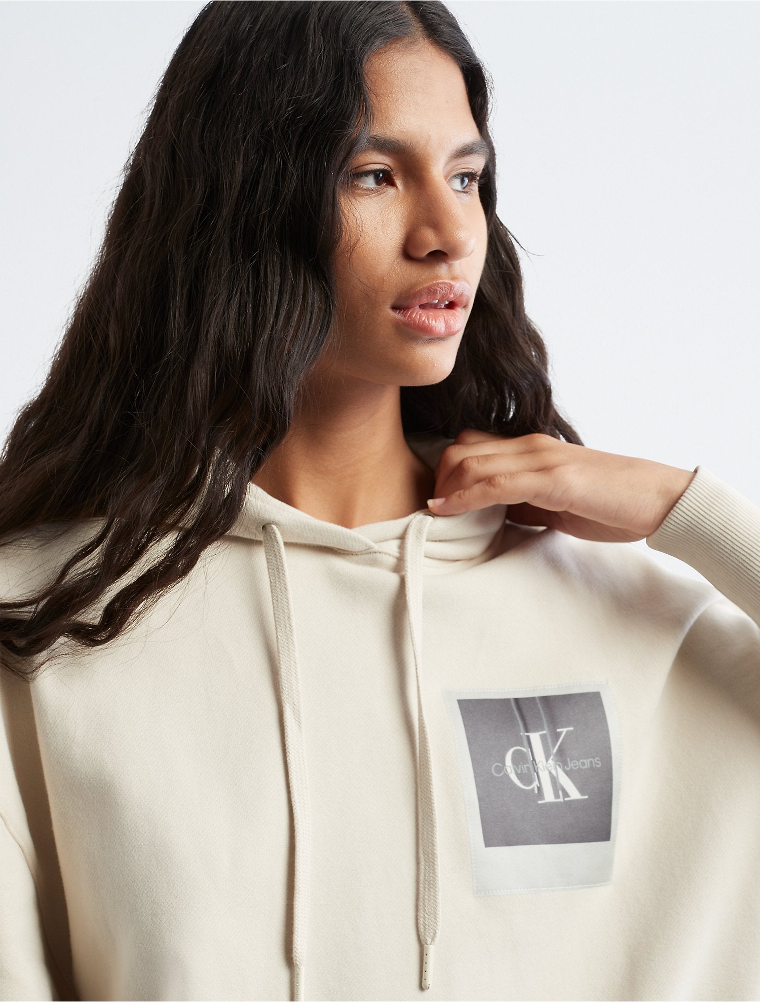 Calvin Klein French Terry Hooded Sweatshirt Dress - Women