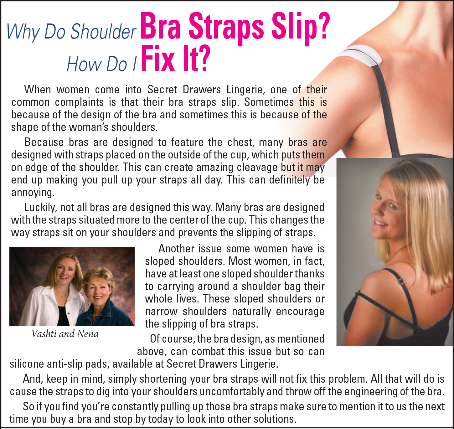 Why Do Bra Straps Slip? How Can I Fix It?