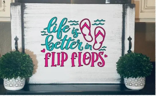 Stove Cover-Stove Top Cover-life is better in flip flops Red Cloak Wood Designs Inc