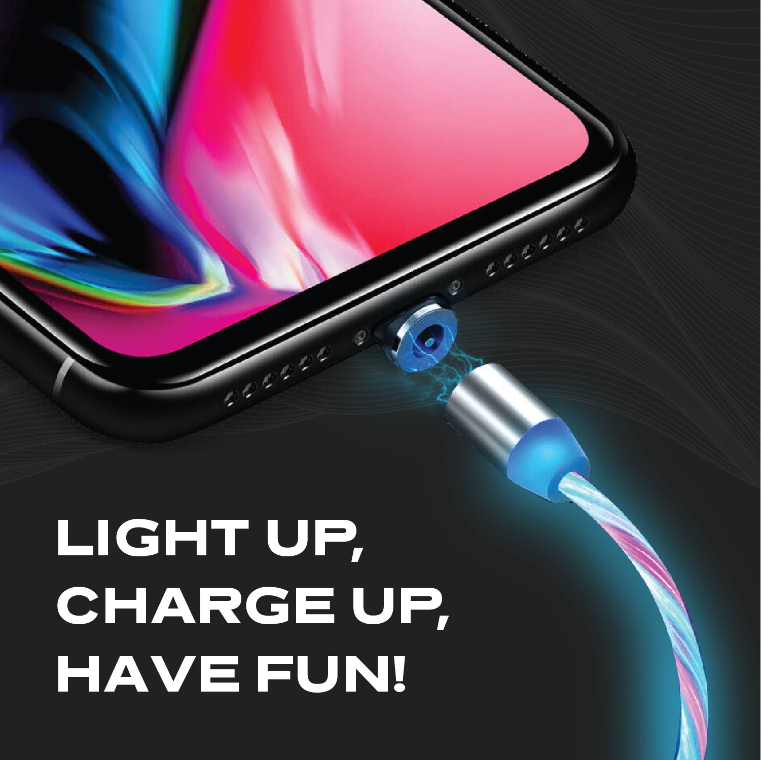 light up charging case