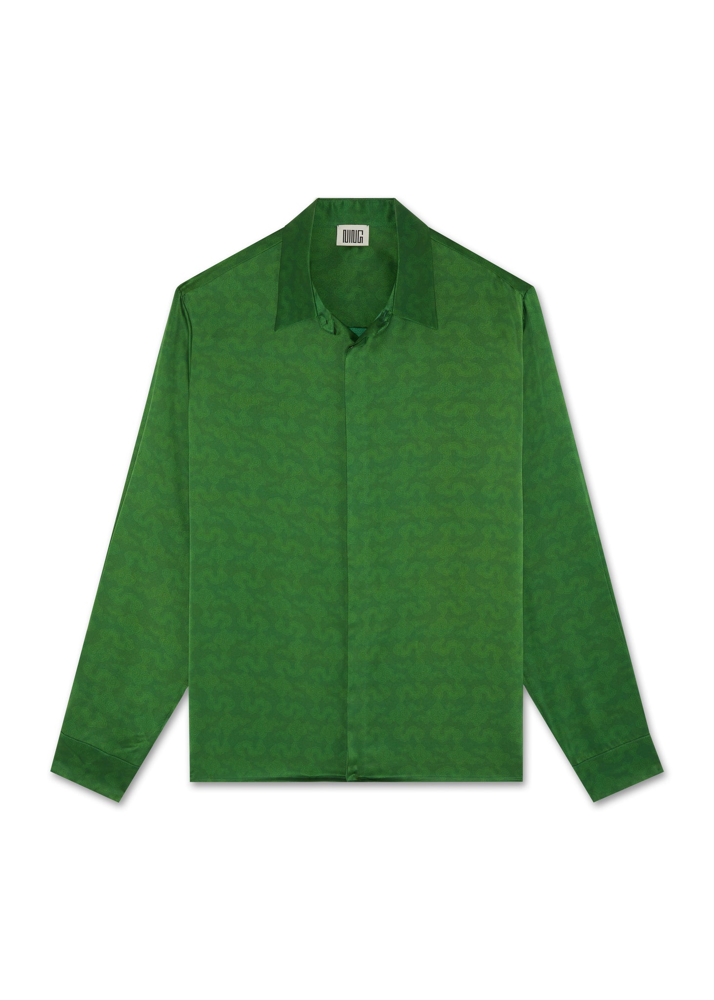 Core Cloud Long Sleeve Silk Shirt Inkling - Ning-dynasty.com 
