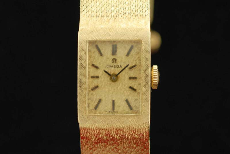 omega 14kt gold watch