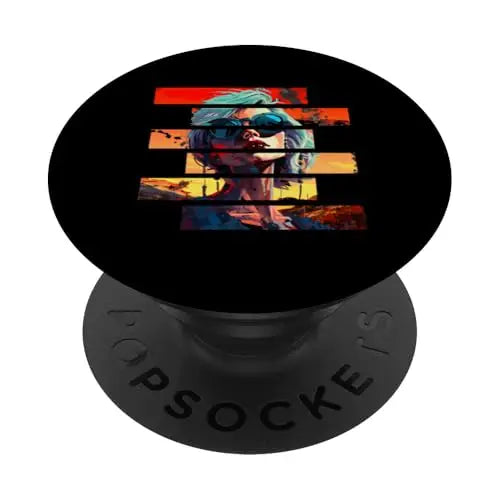 Sunset Rebellion: Fragmented Vibes PopSockets Swappable PopGrip