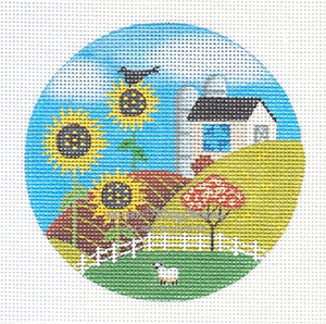 Barn & Sunflowers MCFR02 - Needlepoint Junction