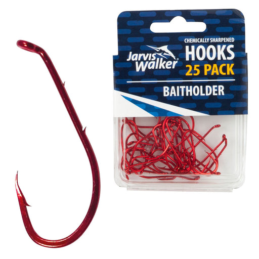 BAITHOLDER SNELLED HOOKS, 6PK - FRED'S CUSTOM TACKLE