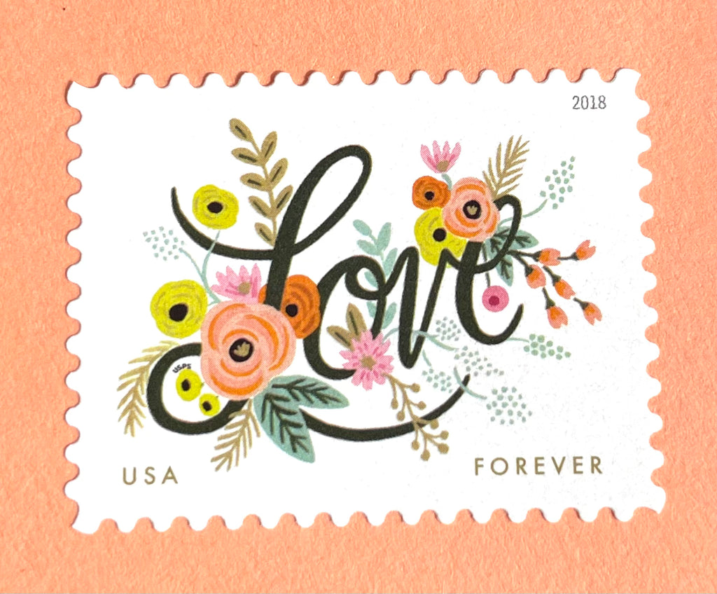 10 Forever Love Stamps Unused Red and White Love Ribbon Unused US Post –  Edelweiss Post