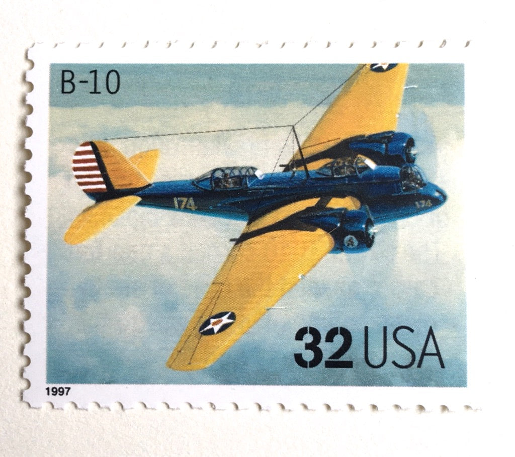 10 Airplane Postage Stamps Vintage US Postal Service Air Mail Stamps f –  Edelweiss Post