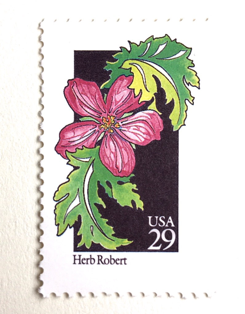 29c Pink Wildflowers Stamps - Pack of 10