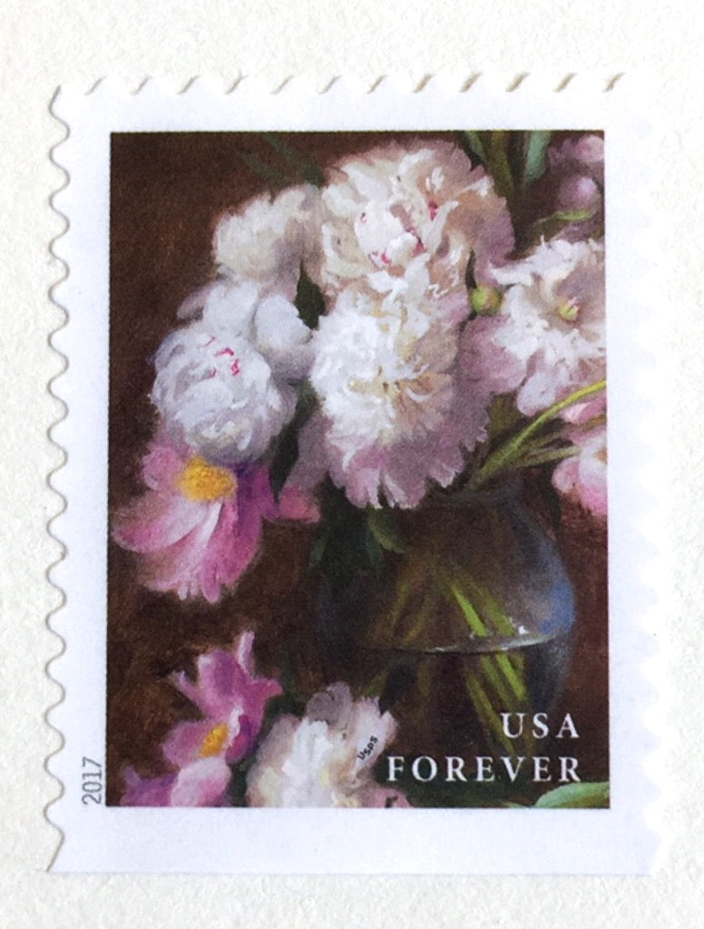 10 Peony Botanical Forever Postage Stamps Unused Vintage White and Pin –  Edelweiss Post