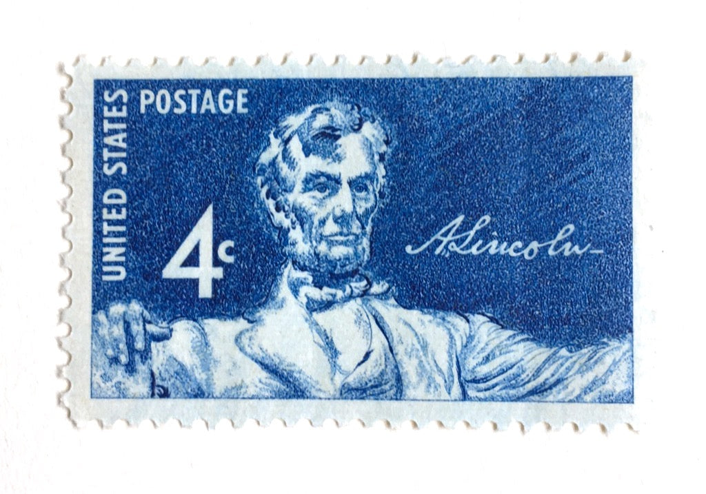 10 Lincoln Forever Postage Stamps Unused Vintage Style Forever Stamps /  President Abraham Lincoln B&W Classical Forever Stamps for Mailing