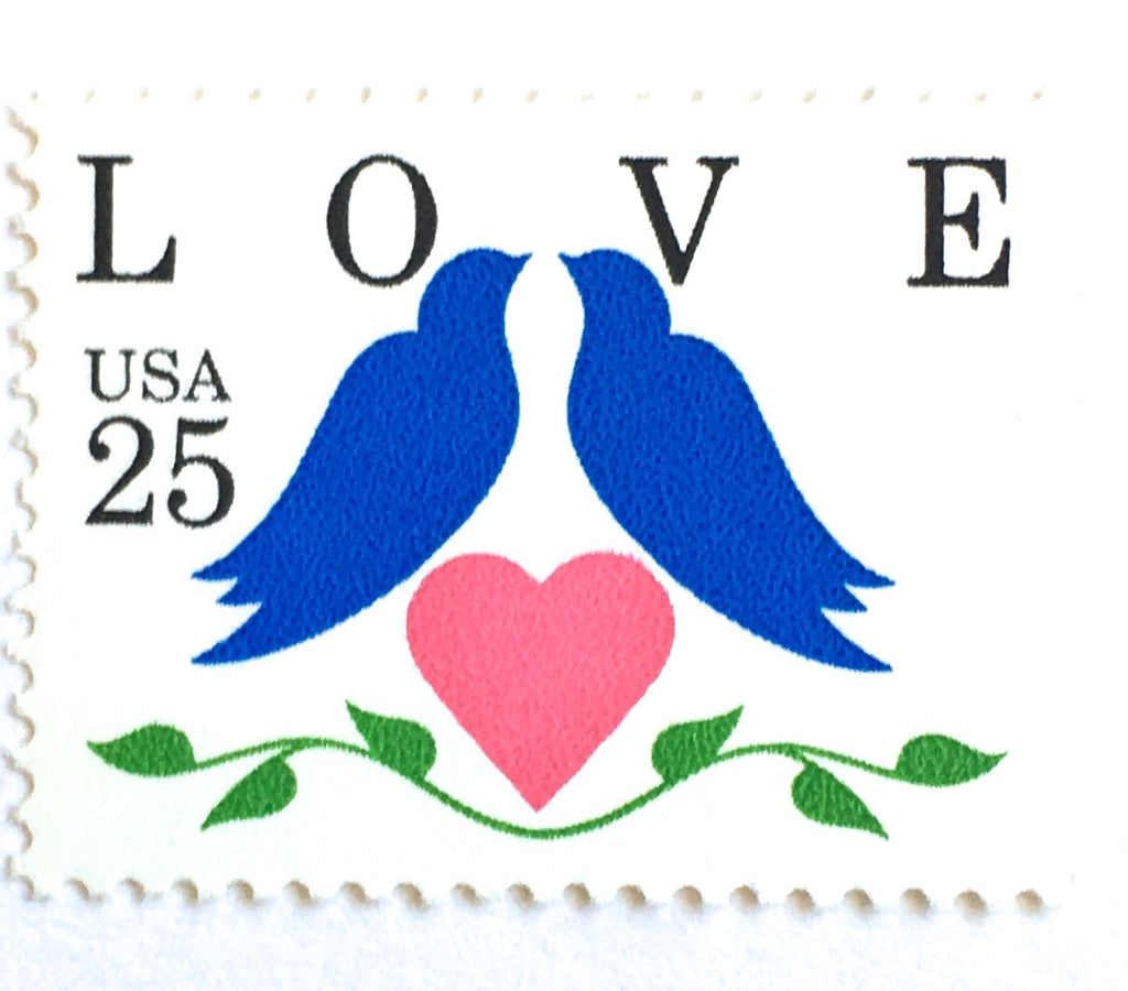 FIVE 52c Flowers And Birds LOVE Stamps .. Unused US Postage Stamps | Love  Stamp | Wedding Postage | Valentine | Victorian Postcard | Flowers