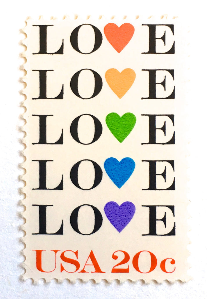 10 Pink Heart Stamps 58 Cent Vintage Pink Love Postage Pink Botanical Heart  Stamps for Mailing