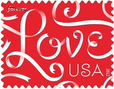 10 Heart Love Forever Stamps Unused Love Stamps For Mailing Wedding In –  Edelweiss Post