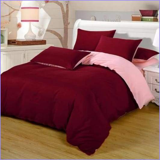 red and pink duvet covers