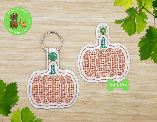 Pumpkin Potholder Covers In The Hoop Machine Embroidery - PicklePie Designs