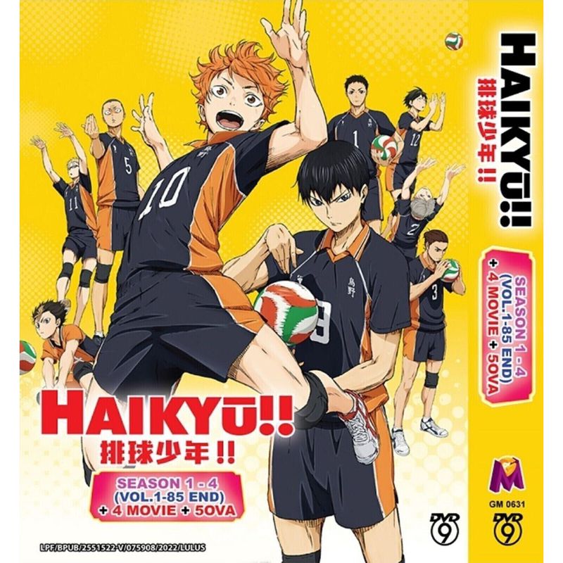 Haikyu Anime Series DVD Box Set season 1-4 English Dubbed 