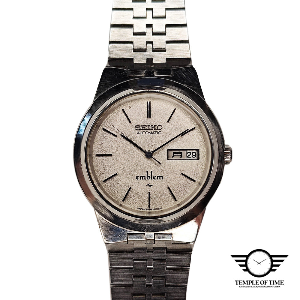 Seiko Emblem Automatic Day Date 2409-0030 circa 1974 – Temple of Time