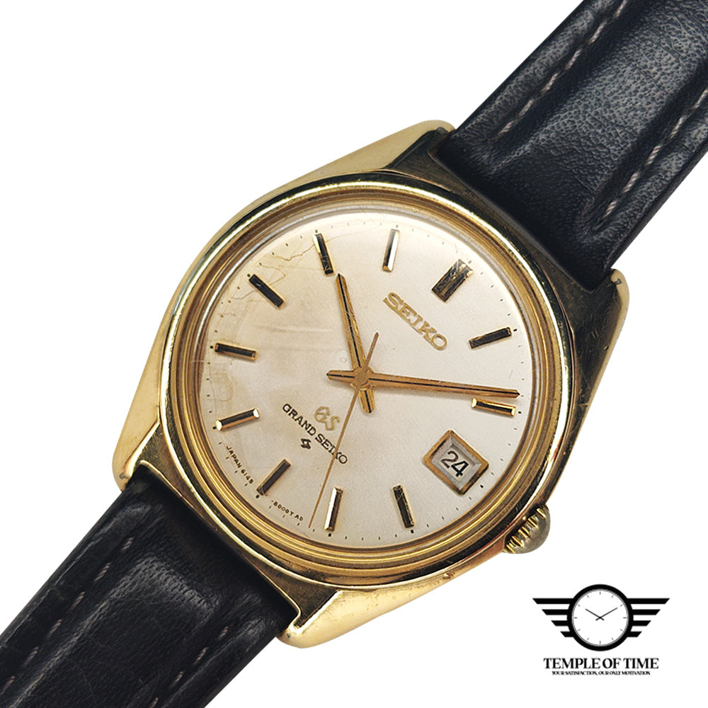 Grand Seiko 6145-8000 Cap Gold Circa 1968 Rare vintage Cap Gold Hi-bea –  Temple of Time