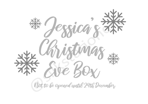Vinyl for Personalised DIY Christmas Eve Boxes, Comes in Variety of Colours and Fonts