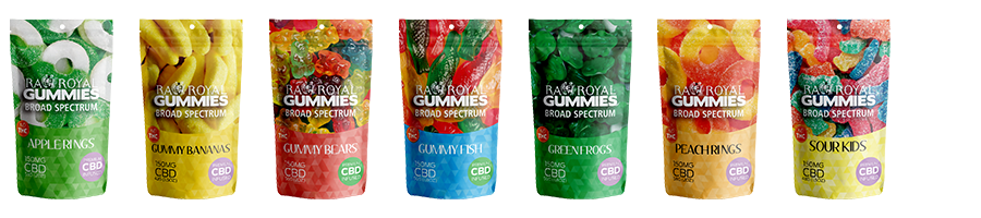 Our broad spectrum CBD gummy pouches.