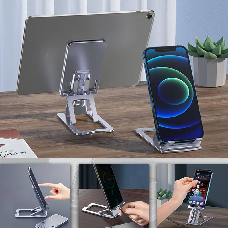 Desktop Phone Tablet Holder Metal & ABS Table Cell Foldable Extend Support Mobile Stand Rack For iPhone iPad Adjustable mobile stand for car