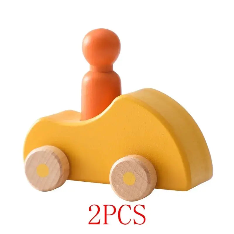 Product Image for Rynx | Educational Wooden Train Set for Babies - Montessori-Inspired Learning Toy with Trolley and Number Blocks, Car