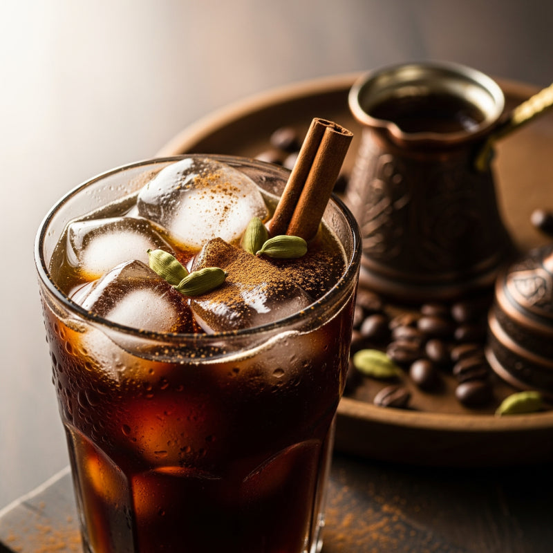 iced coffee with cinnamon