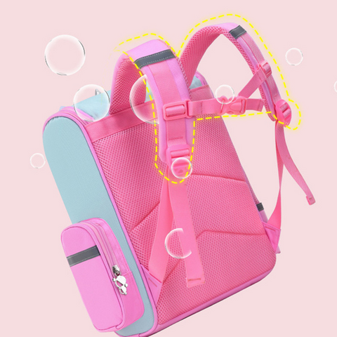 Fengdong bonito dos desenhos animados 3d escola mochila conjunto elementar sacos para meninas arco-íris amor coração crianças caneta lápis bolsa conjunto