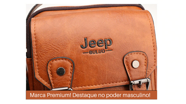 Bolsa Masculina Jeep de Couro Transversal