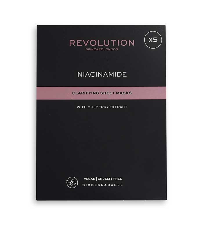 Revolution Skincare - Pack de 5 mascarillas con niacinamida – Revolution Beauty España