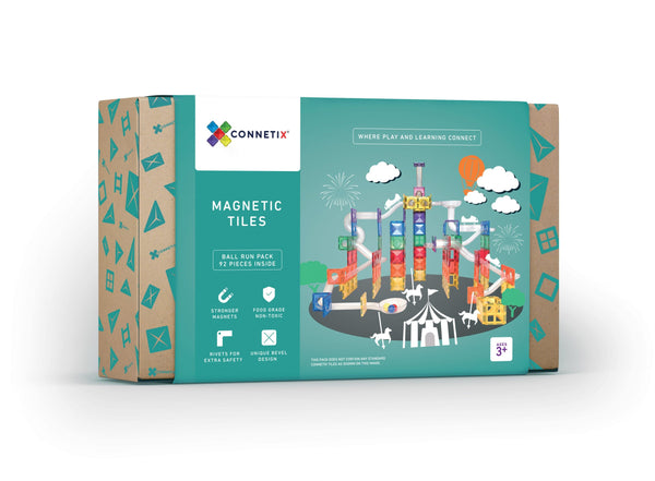 Connetix Tiles 80 Piece Pastel Ball Run Expansion Pack