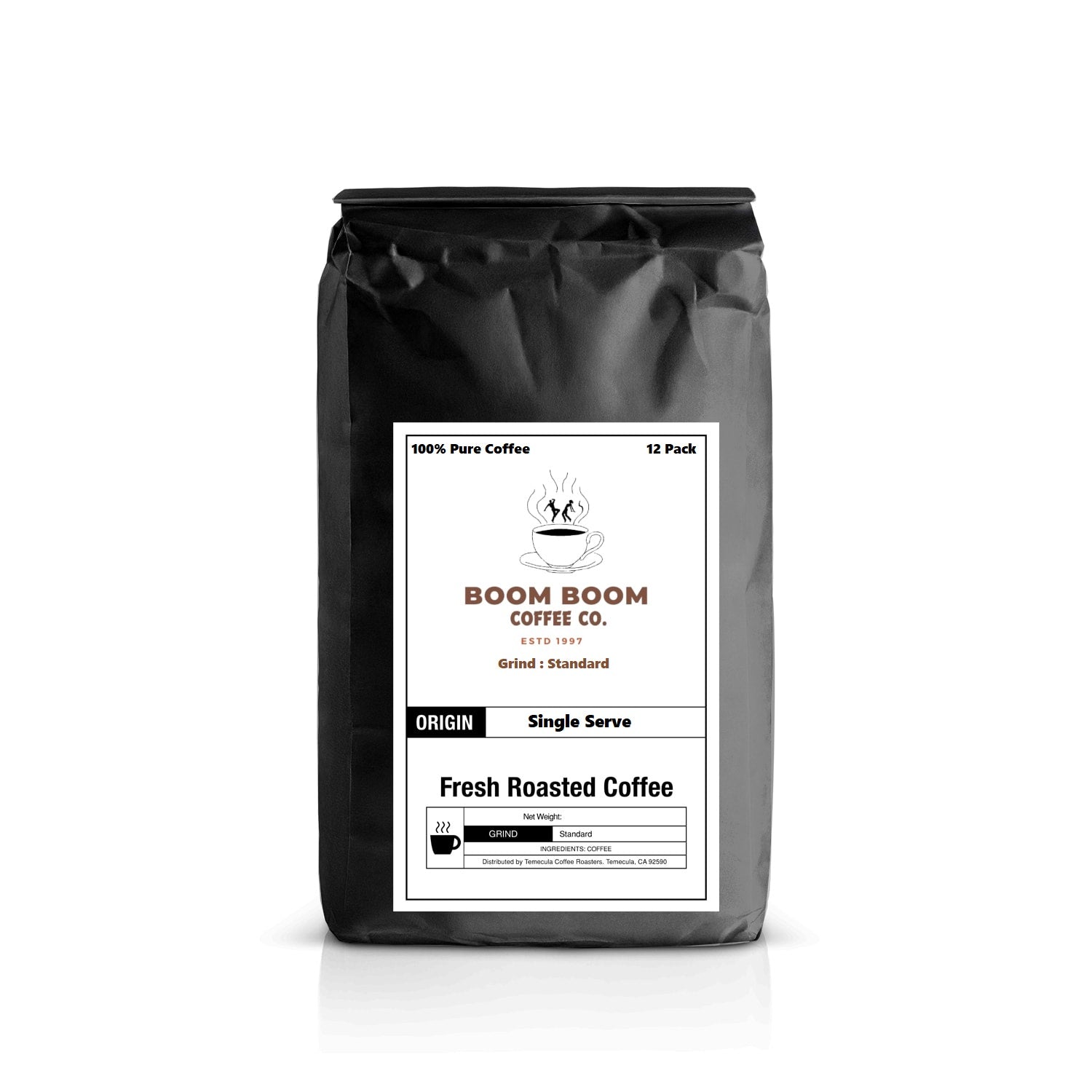 BOOM BOOM 12 Pack Single Serve Coffee Capsules,