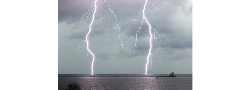  Bob Day Strike Lighthouse storm daylight at lighthouse presented by H Lee White Maritime Museum near Oswego NY