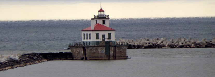 Dave Hitt Oswego West Pierhead Lighthouse Presented by H Lee White Maritime Museum near Oswego NY