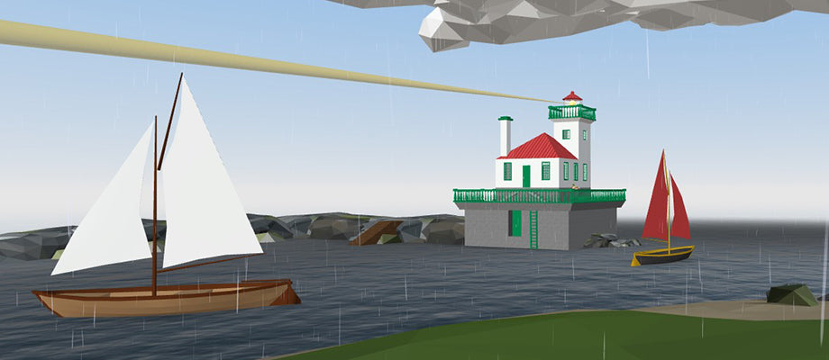 Augmented reality experience with H Lee White Maritime Museum near Oswego NY image of web based tour of lighthouse