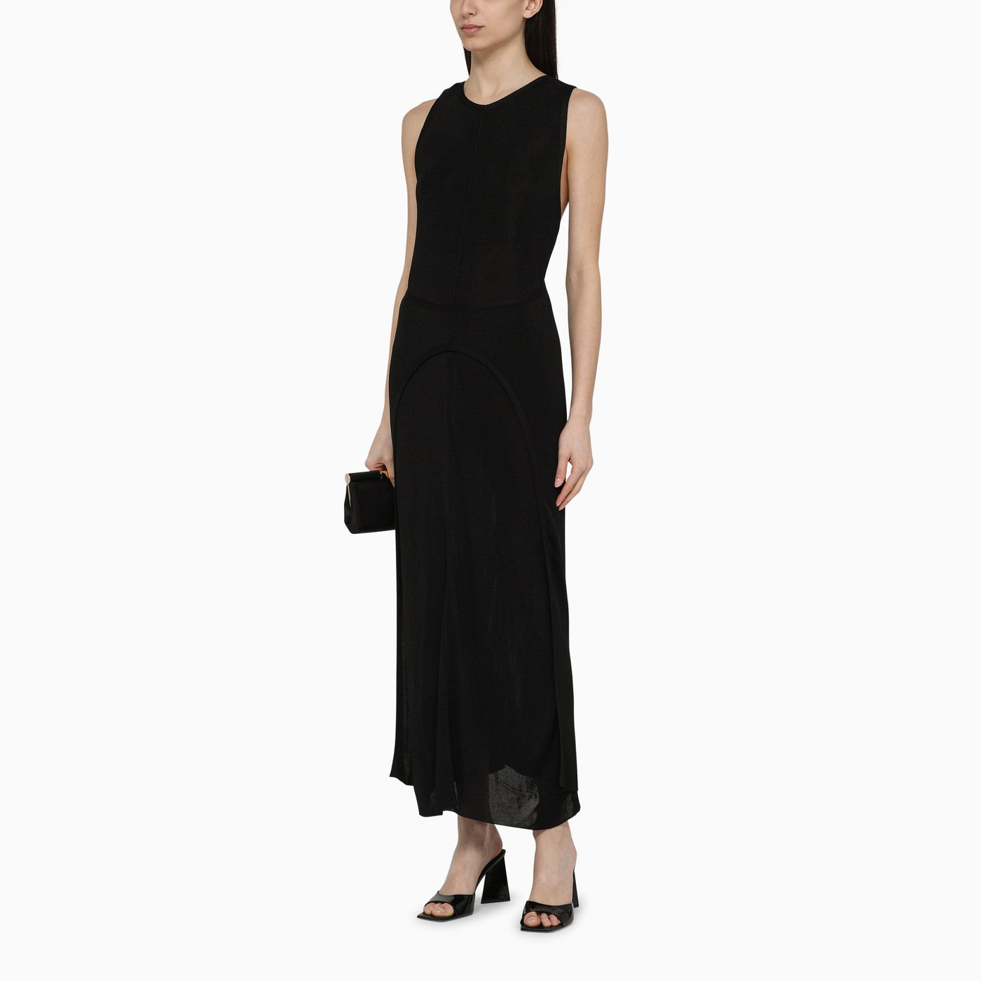 Shop Philosophy Black Viscose Midi Dress