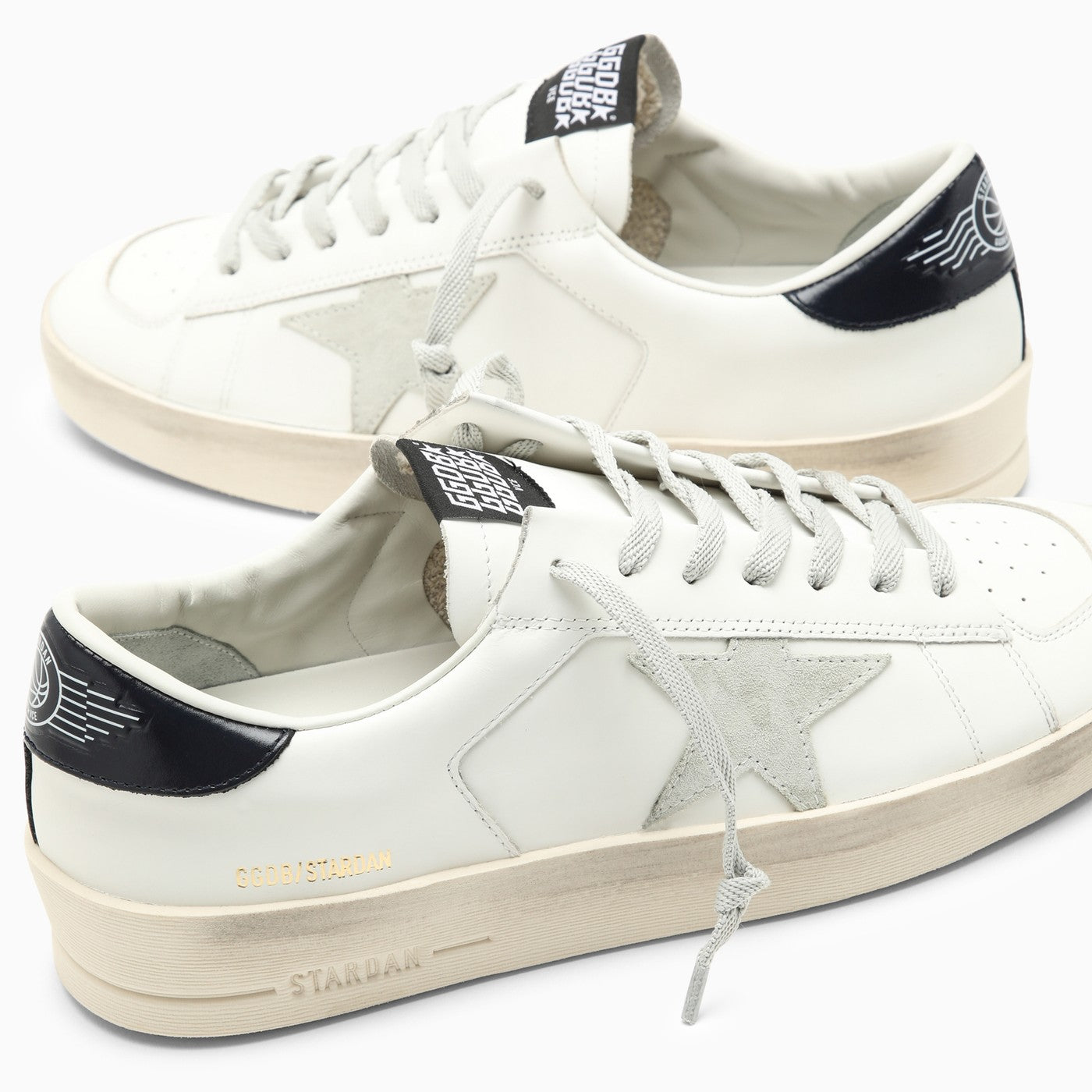 Shop Golden Goose White Stardan Sneakers