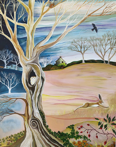 Wintering, Katherine May. Winter solstice. Wild nature. Hibernation. UK artist. Hannah Dorman art.