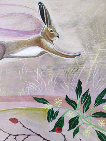 Wintering. Katherine May. Hannah Dorman art. Hare painting.