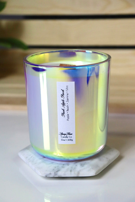 White Iridescent 13oz Candle (Multiple Scents) – Sparq Haus