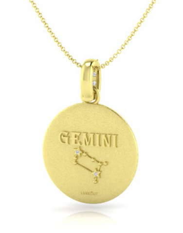 Gold Plated Silver Zodiac Necklace - leo - AVILIO DEMI FINE JEWELLERY