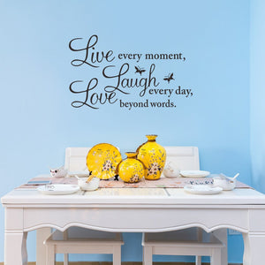 Quotes Wall Decal - Live Love Laugh