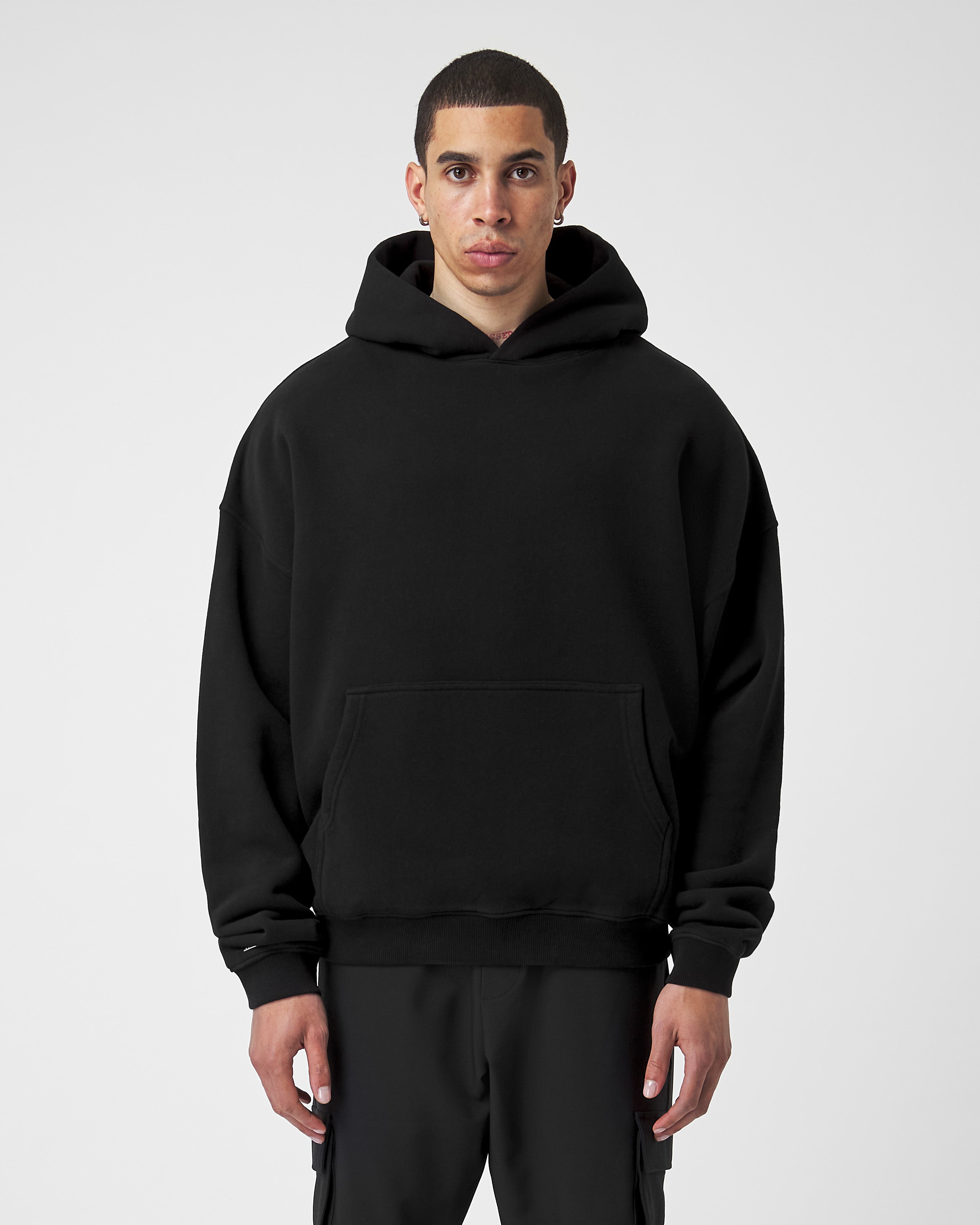 basic black hoodie