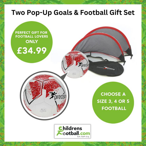 Two Pop Up Goals & Football Gift Set