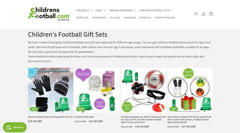 ChildrensFootball.com Gift Sets